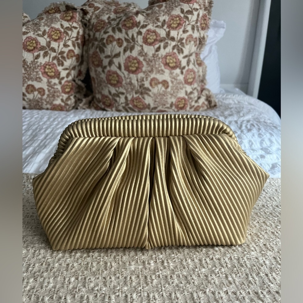 Gold Ruched Bag - Picture 6 of 10